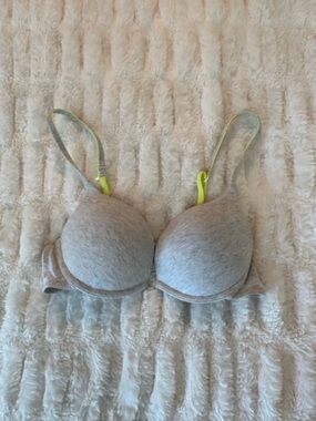 Aerie Gray and Neon Yellow Bra Size 34B